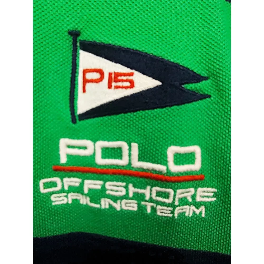 VTG Polo Ralph Lauren P15 Offshore Sailing Team Polo Colorblock 3XB Big & Tall